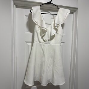 Lulu's White Ruffle Dress
